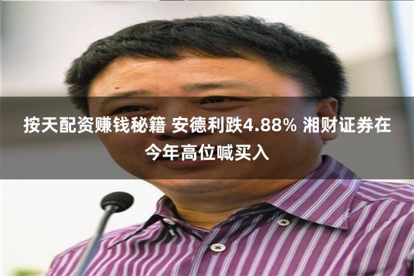 按天配资赚钱秘籍 安德利跌4.88% 湘财证券在今年高位喊买入